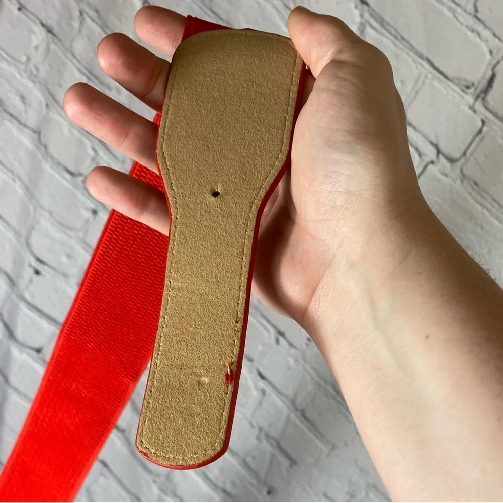 5/$20 Women’s Fine Beltox Elastic Waist‎ Belt Double Rainbow Red 29 inches - Picture 6 of 7
